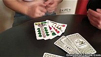 She loses in poker and takes two dicks at once